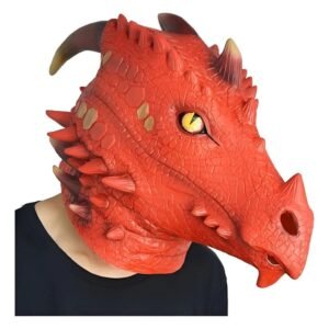MASCARA DE LATEX DRAGON ROJO