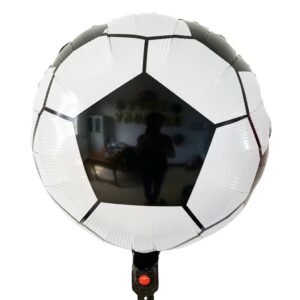 GLOBO METALIZADO FORMA PELOTA DE FUTBOL 45X51 APTO HELIO