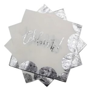 SERVILLETAS DESCARTABLES PAPEL CELEBRATE PLATEADO PLA X20UNI