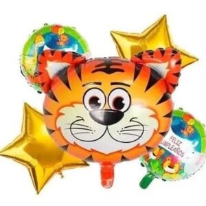 SET GLOBO TIGRE 5 PIEZAS