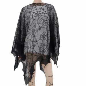 PONCHO DE BRUJA CON TELARAÑA