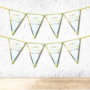 BANDERIN HAPPY COLORS BIRTHDAY TO YOU