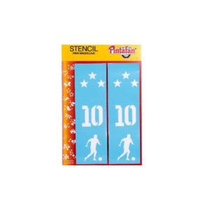 STENCIL AUTOADHESIVO 6 EN 1 MIX 3 ESTRELLAS 10 JUGADOR ARGENTINA