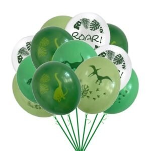 GLOBO IMPRESO DINOSAURIO X10