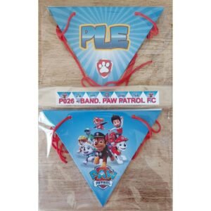 BANDERIN TRIANGULAR PAW PATROL FELIZ CUMPLE