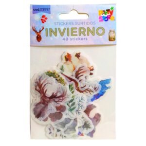 STICKERS SURTIDOS INVIERNO x 40 stickers