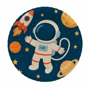 PLATO ESPACIO ASTRONAUTA COHETE X8