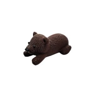 ADORNO 3D PERRO OSO ACOSTADO CROCHET