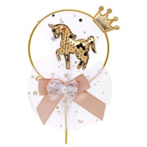 ADORNO DE TORTA UNICORNIO 22cm