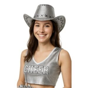 SOMBRERO DE VAQUERO PLATEADO COWBOY