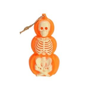 ADORNO LED ESQUELETO EN CALABAZA