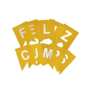 BANDERIN *FELIZ CUMPLEAÑOS* GLITTER DORADO, LETRAS STAMPING PLATA