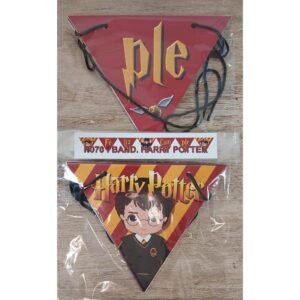 BANDERIN TRIANGULAR FELIZ CUMPLE HARRY POTTER