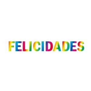 BANNER FELICIDADES MULTICOLOR METALIZADO (DIY) 200CM