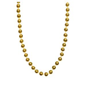 COLLAR DE CUENTAS DORADO 80CM (SET X 4 UNIDADES)
