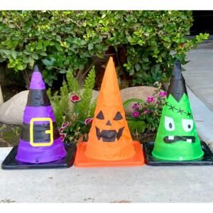 CONO PLEGABLE HALLOWEEN 37CM CON LUZ