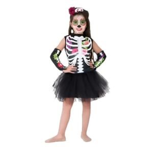 DISFRAZ CALAVERA MEXICANA NENA TALLE 1