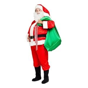 DISFRAZ PAPA NOEL TAFETA CON BARBA