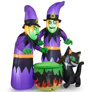 INFLABLE OLLA BRUJAS Y GATO