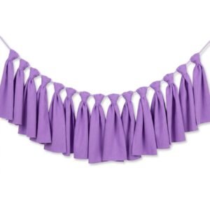 GUIRNALDA SHABBY CHIC FLECOS TELA FRICELINA COTILLON VIOLETA