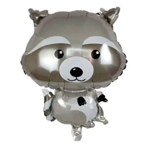 GLOBO METALIZADO MAPACHE ANIMALES BOSQUE 65 CM