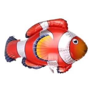 GLOBO METALIZADO PEZ PAYASO GRANDE MAR SIRENA 90X71CM X1