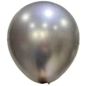 PIÑATA GLOBO CHROME PLATA 36''