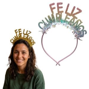 VINCHA FELIZ CUMPLE IMPRENTA MULTICOLOR