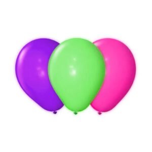 GLOBO PARTY TIME LISO 12´´ MULTICOLOR FLUO x25