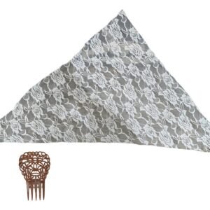 MANTILLA DAMA ANTIGUA BLANCA ESPECIAL 65*65