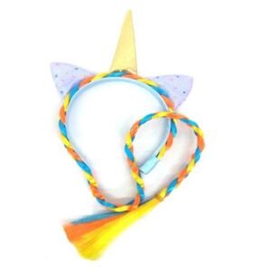 VINCHA UNICORNIO CON TRENZA