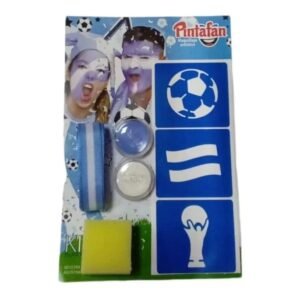 KIT MIX ARGENTINA MAQUILLAJE CINTA STENCIL ESPONJA