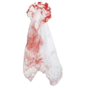VINCHA  PREMIUM GIGANTE NOVIA  SANGRIENTA CON TUL 70 CM