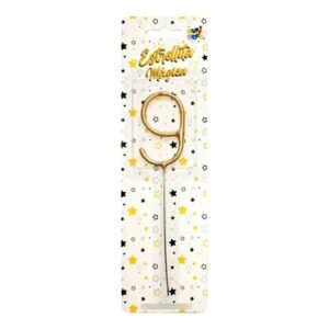 VELA NUMERO ESTRELLITA DORADA 9
