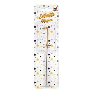 VELA NUMERO ESTRELLITA DORADA 1