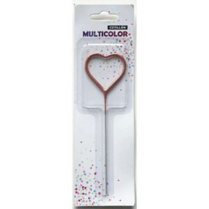 VELA ESTRELLITA GOLD ROSE FORMA CORAZON