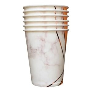 VASO DE POLIPAPEL ROSA GOLD X 6 UNIDADES