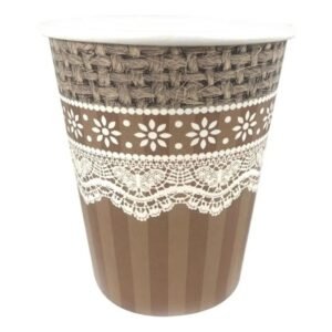 VASO DE POLIPAPEL ENCAJE X 6 UNIDADES