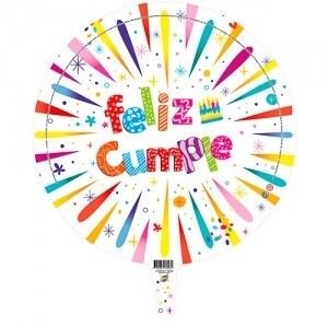 GLOBO 24'' FELIZ CUMPLEAÑOS MULTICOLOR