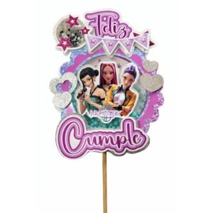 ADORNO TORTA TOPPER SHAKER 3D GUERRERAS K-POP
