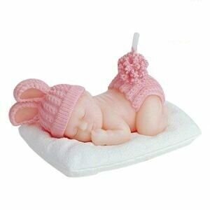 VELA DECO / SOUVENIR BEBE ROSA