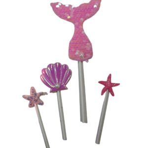 CAKE TOPPER COLA DE SIRENA OSTRA Y ESTRELLA ROSA