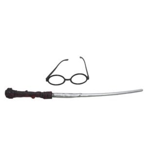SET HARRY POTTER (VARITA Y ANTEOJO) PLATA