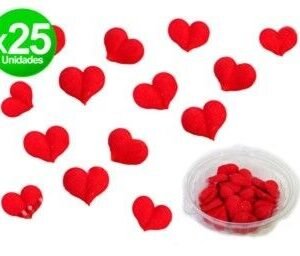 CORAZONCITO DE PASTILLAJE ROJO X25 UNI