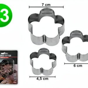 SET 3 CORTANTES METAL FLOR