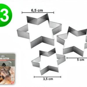 SET 3 CORTANTES METAL ESTRELLA