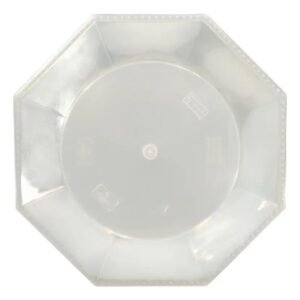 PLATO OCTOGONAL CHICO TRANSPARENTE CRISTAL X10