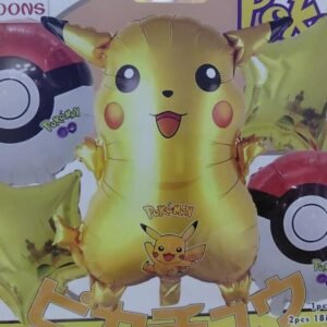 SET 5 GLOBOS METALIZADO PIKACHU POKEMON