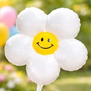 GLOBO METALIZADO FLOR MARGARITA SMILE