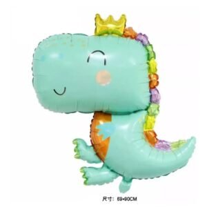 GLOBO METALIZADO DINOSAURIO CUTE BEBE (cresta y corona)